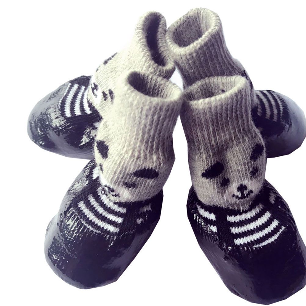 4PCS Pet Socks Anti Slip Waterproof Paw Protector Outdoor Sports Socks Shoes Boots Dogs Protective Paw Rain Snow Shoes