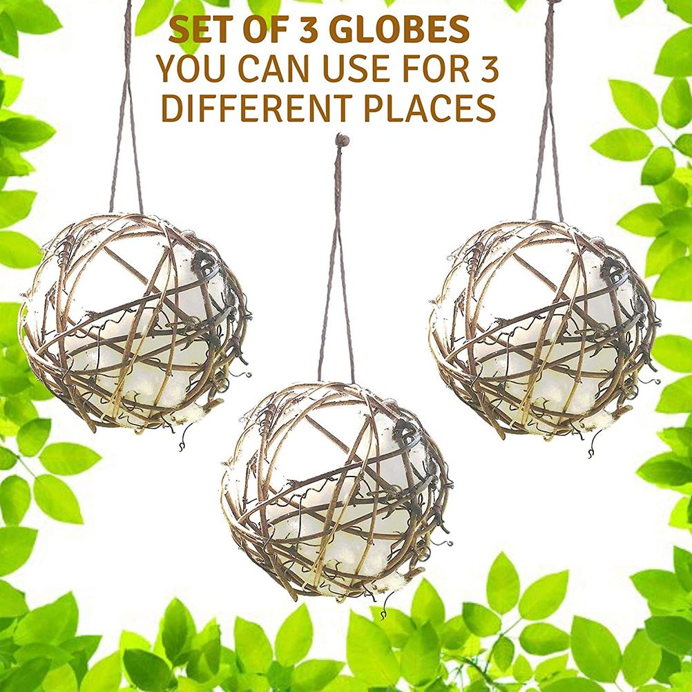 3Pcs 3 Inch Globe Hummingbird Nesters Bird Nesting Material Holder Cotton Balls Bird Nesting Material for Wild Birds Wrens Finches