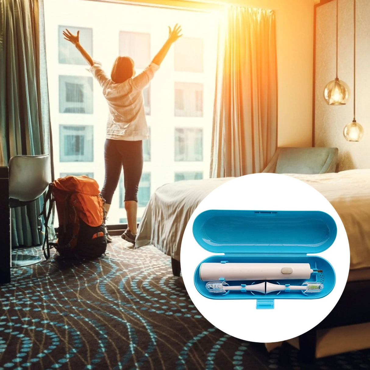 Portable Electric Toothbrush Heads Travel Case Protection Storage Box