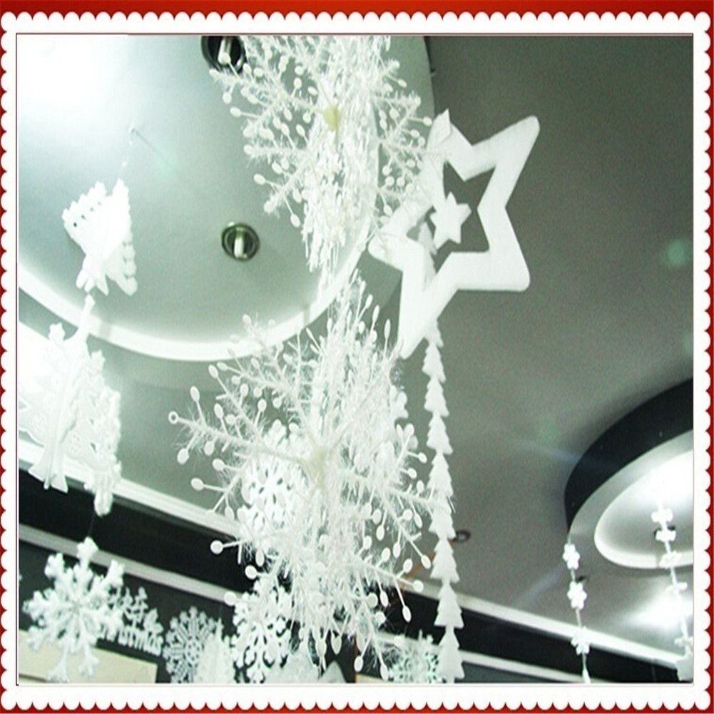 Christmas Snowflake Ornaments Christmas Tree Decorative Hanging Ornament Home Festival Decor