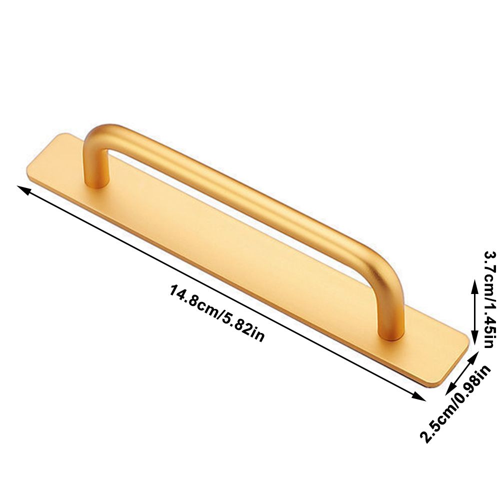 Self Stick Cabinet Drawer Handles Pulls Aluminum Alloy Drawer Push Pull Handles Punch Free Adhesive Handle for Kitchen Cabinet Drawer Window Sliding Closet