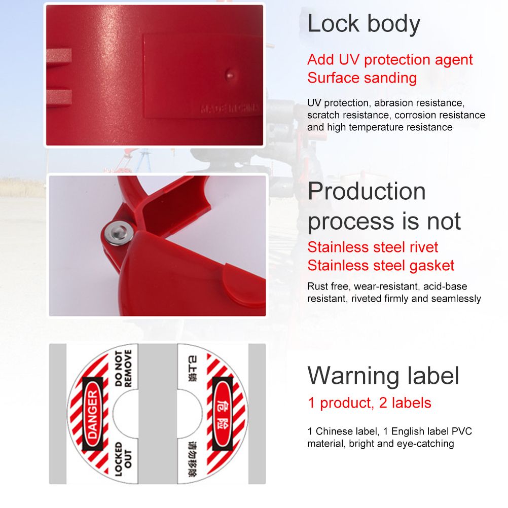 Gate Valve Lockout Device Plastic Outdoor Water Hose Protector Valve Lockout for Professional and Industrial Use