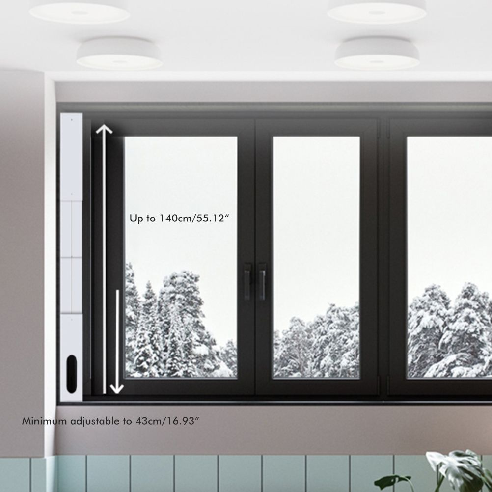 Portable Air Conditioner Window Kit Adjustable Window for Air Conditioner Sliding AC Window Vent Kit