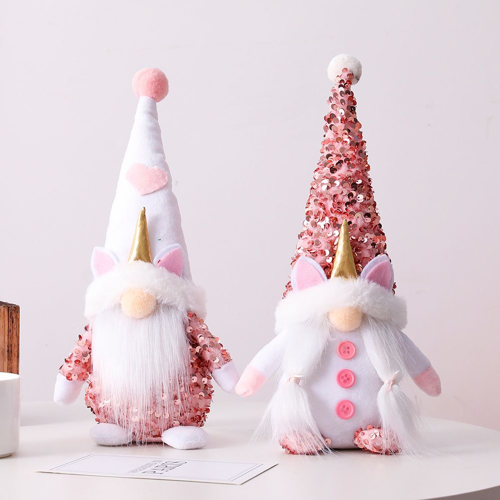 Pink Gnome Plush Dwarf Doll Home Table Ornaments Holiday Decorations