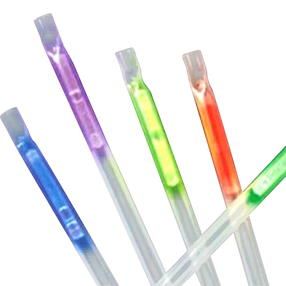 50Pcs 2 in 1 Glowing Straws Sticks Glowing in the Dark Straws for Concerts Party Favors Weddings Kids Birthdays