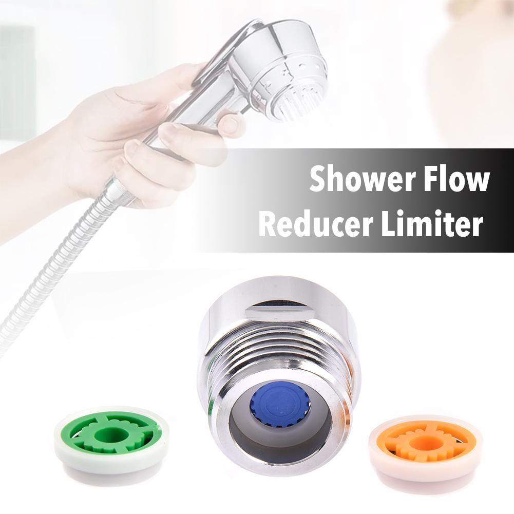 Shower Flow Limiter with 1/2 Thread Diameter Shower Water Saving for Shower Head Power Reduction Limiter for Kitchen Bathroom
