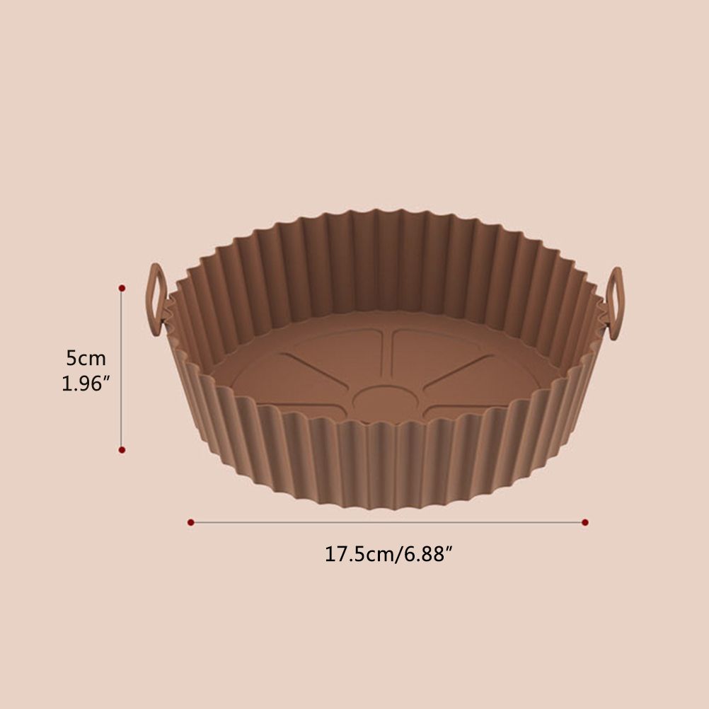 Air Fryer Silicone Pots Reusable Silicone Air Fryer Liner Basket High Temperature Resistance Food Grade Silicone Liner