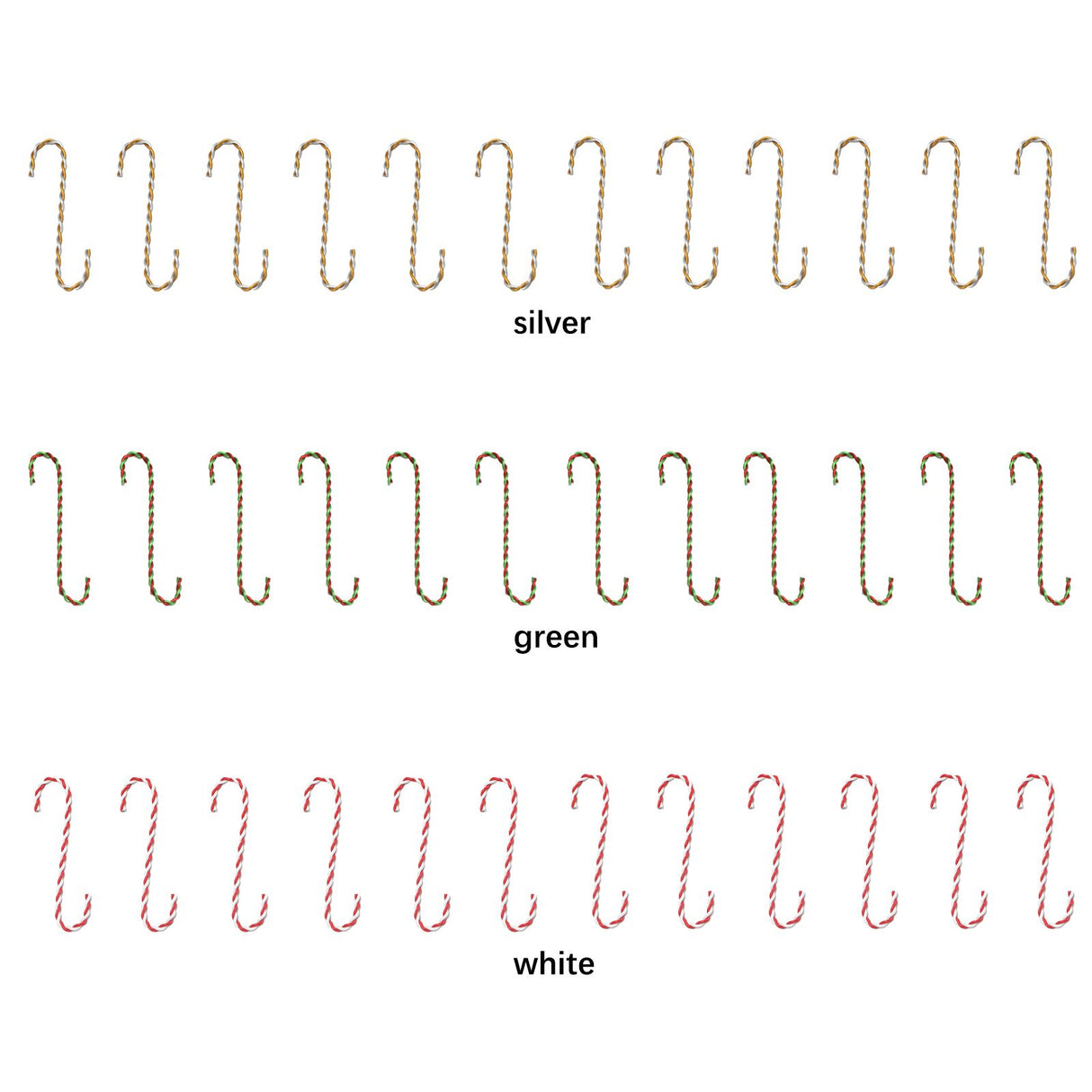 S Shaped Christmas Ornament Hooks Metal Unique Exquisite Decorative Christmas Ornament Hooks Hangers