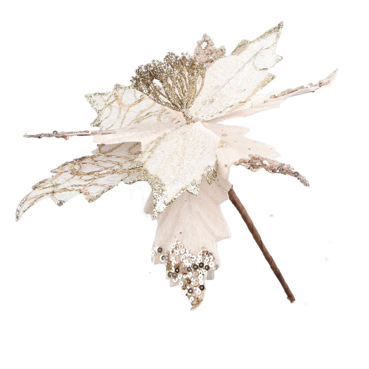 Christmas Flower Simulation Christmas Tree Decoration Christmas Glitter Flower