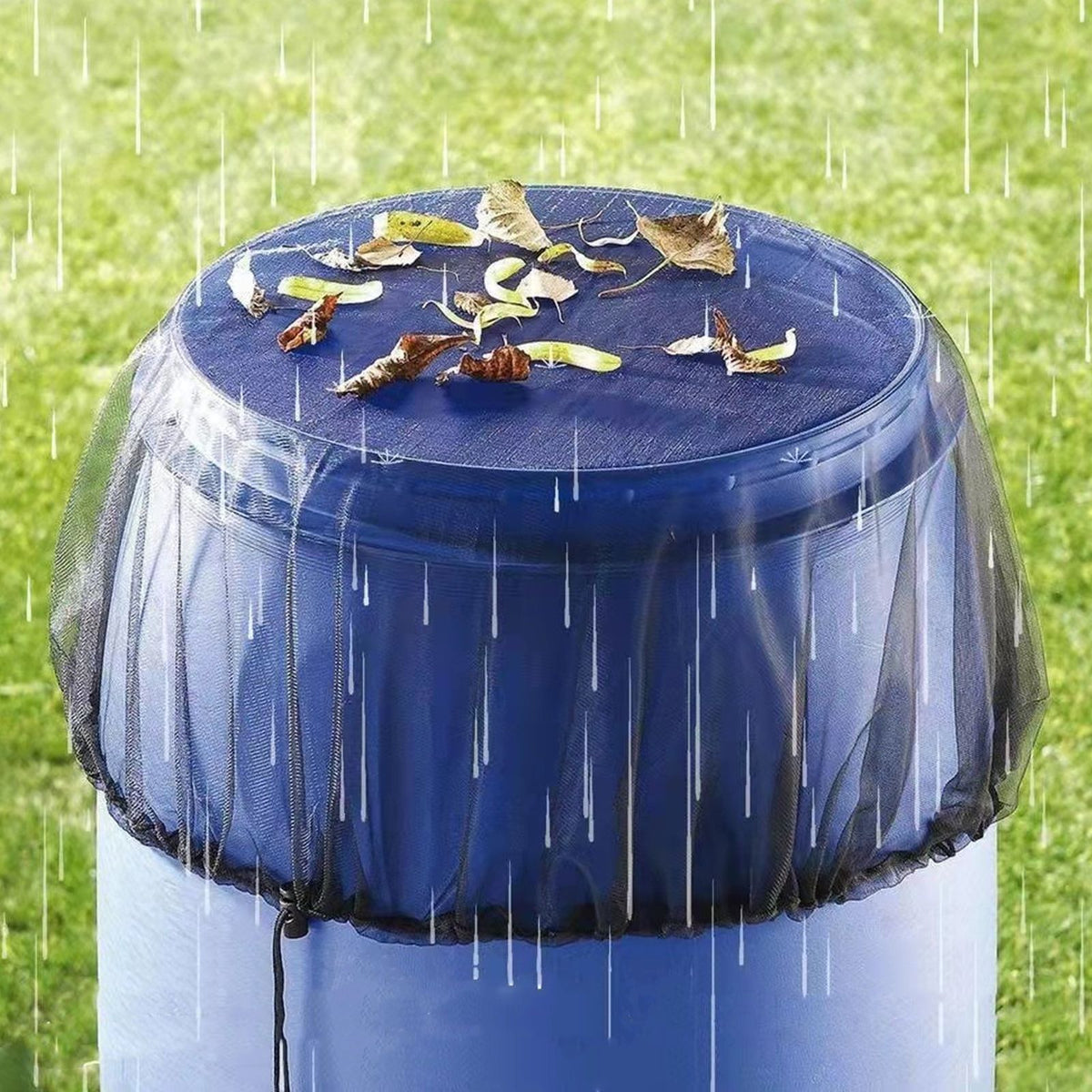Outdoor Rain Bucket Net Cover Bucket Bug Proof Net Cover Water Tank Screen Protective Cover Rain Bucket Filter Protective Cover