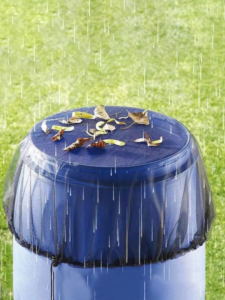 Outdoor Rain Bucket Net Cover Bucket Bug Proof Net Cover Water Tank Screen Protective Cover Rain Bucket Filter Protective Cover