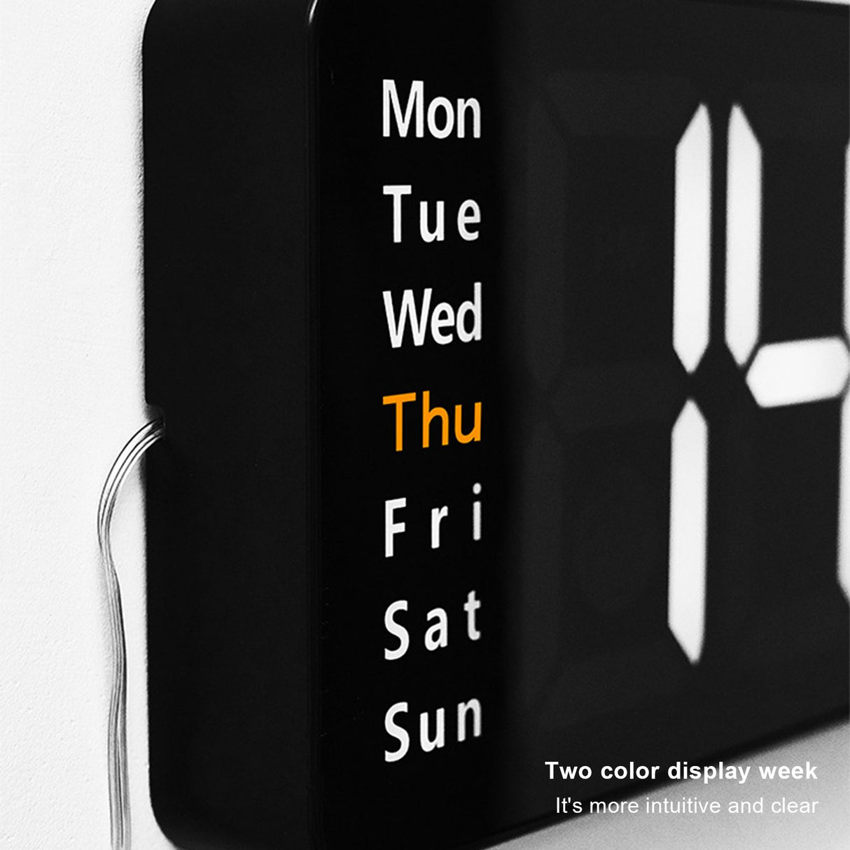 Large Screen Function Display Clock Living Room Wall Hanging Clock LED Display Remote Control Clock