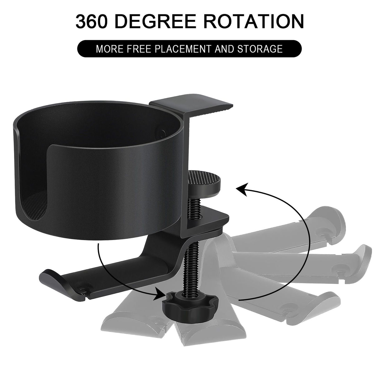 Desk Cup Holder with Headphone Hanger