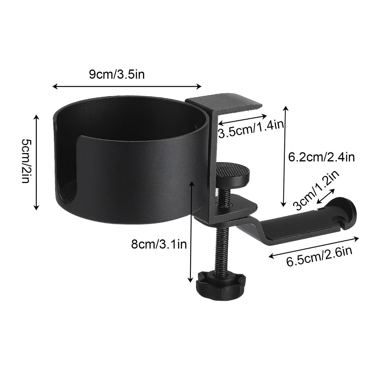 Desk Cup Holder with Headphone Hanger
