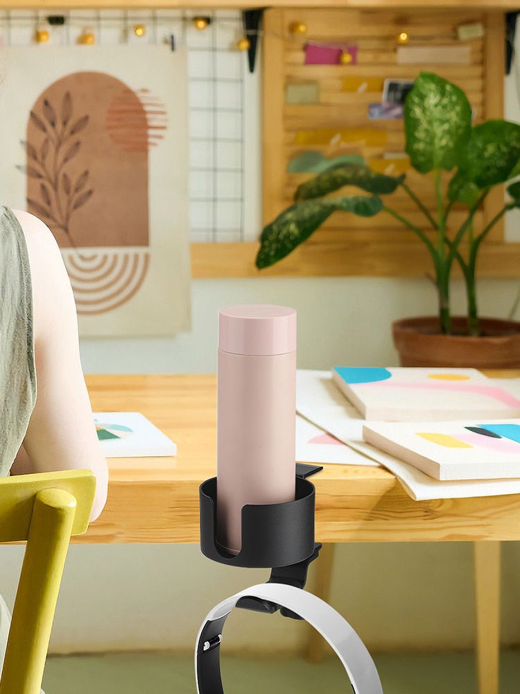 Desk Cup Holder with Headphone Hanger