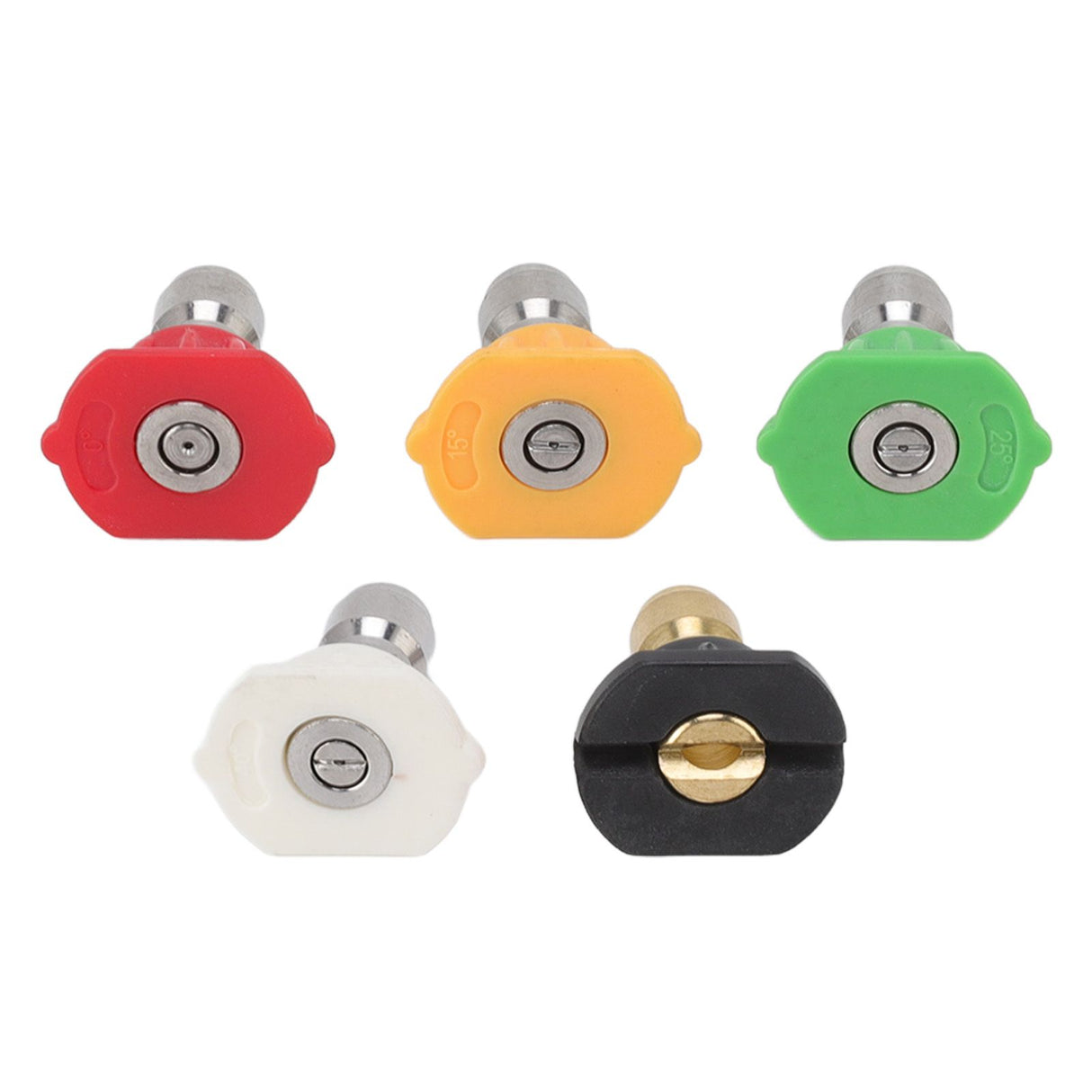 5PCS Pressure Washer Nozzle Big Fan Shape Power Washer Nozzle Tips Rinse Jet Stream Nozzle Kit 020 0.874mm / 0.03in