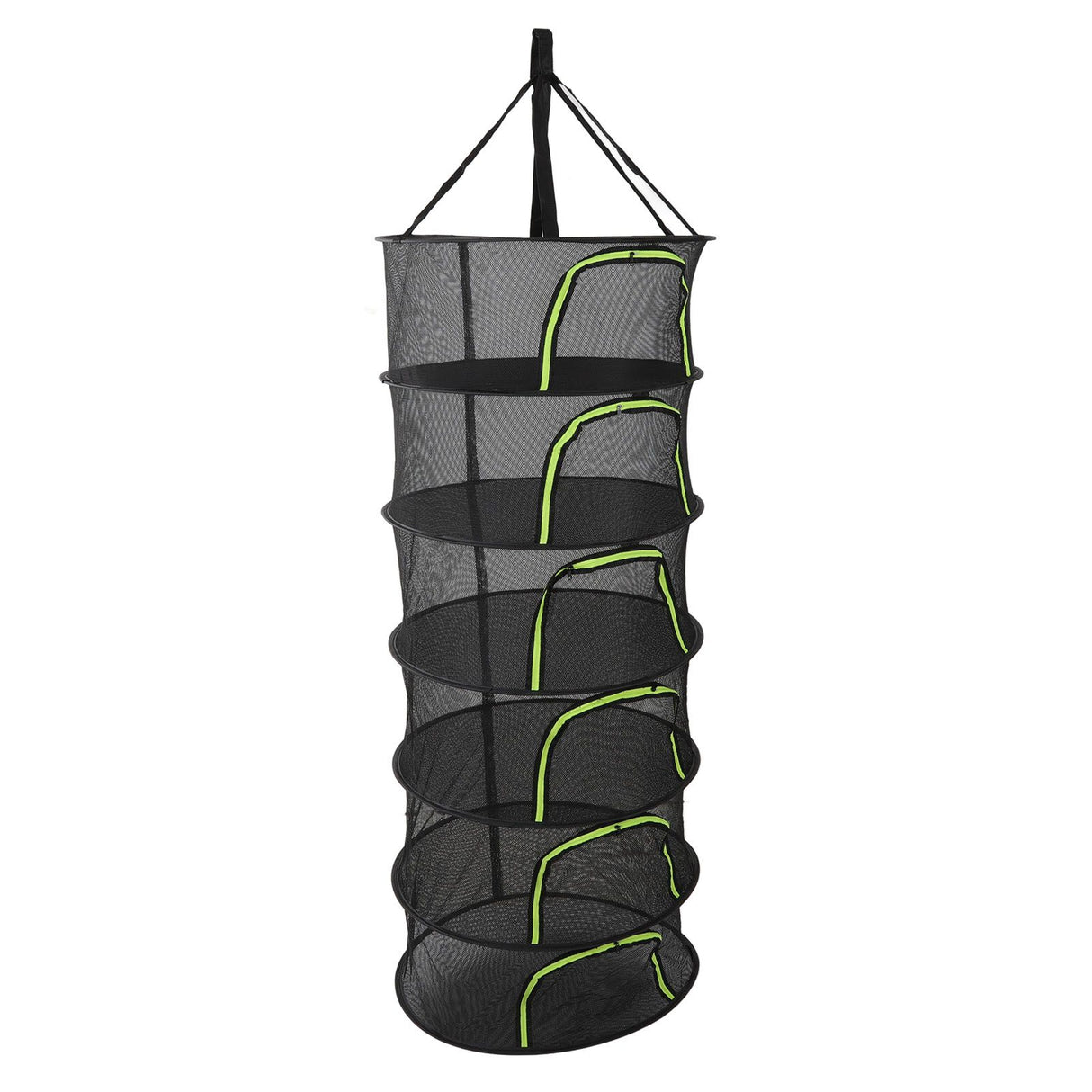 Foldable Plant Drying Net Multilayer Zipper Closure Design 60cm Diameter Herb Buds Dry Net with Storage Bag 6 Layers