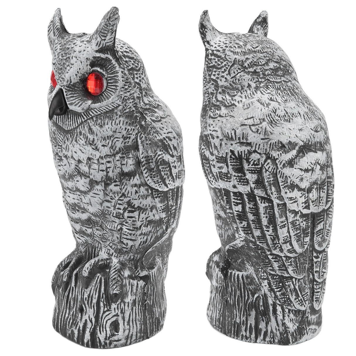 Solar Powered Owl Glowing Eyes Lifelike Appearance Waterproof Sun Resistant Bird Repeller for Home Garden Patio Fence