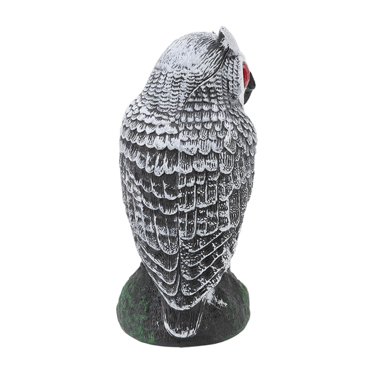 Owl Bird Deterrent Garden Plastic Red Eyes Owls to Keep Birds Away Fine Details Wear Resistant Owls to Keep Birds Away Elbow Cat Plain White