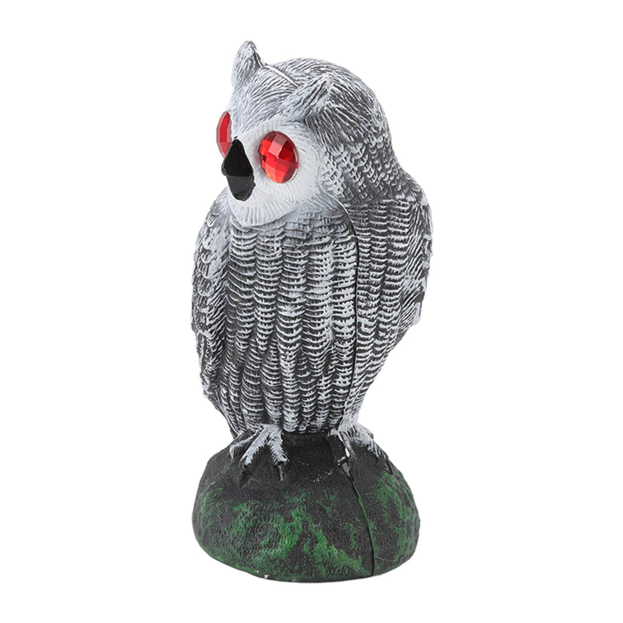 Owl Bird Deterrent Garden Plastic Red Eyes Owls to Keep Birds Away Fine Details Wear Resistant Owls to Keep Birds Away Elbow Cat Plain White