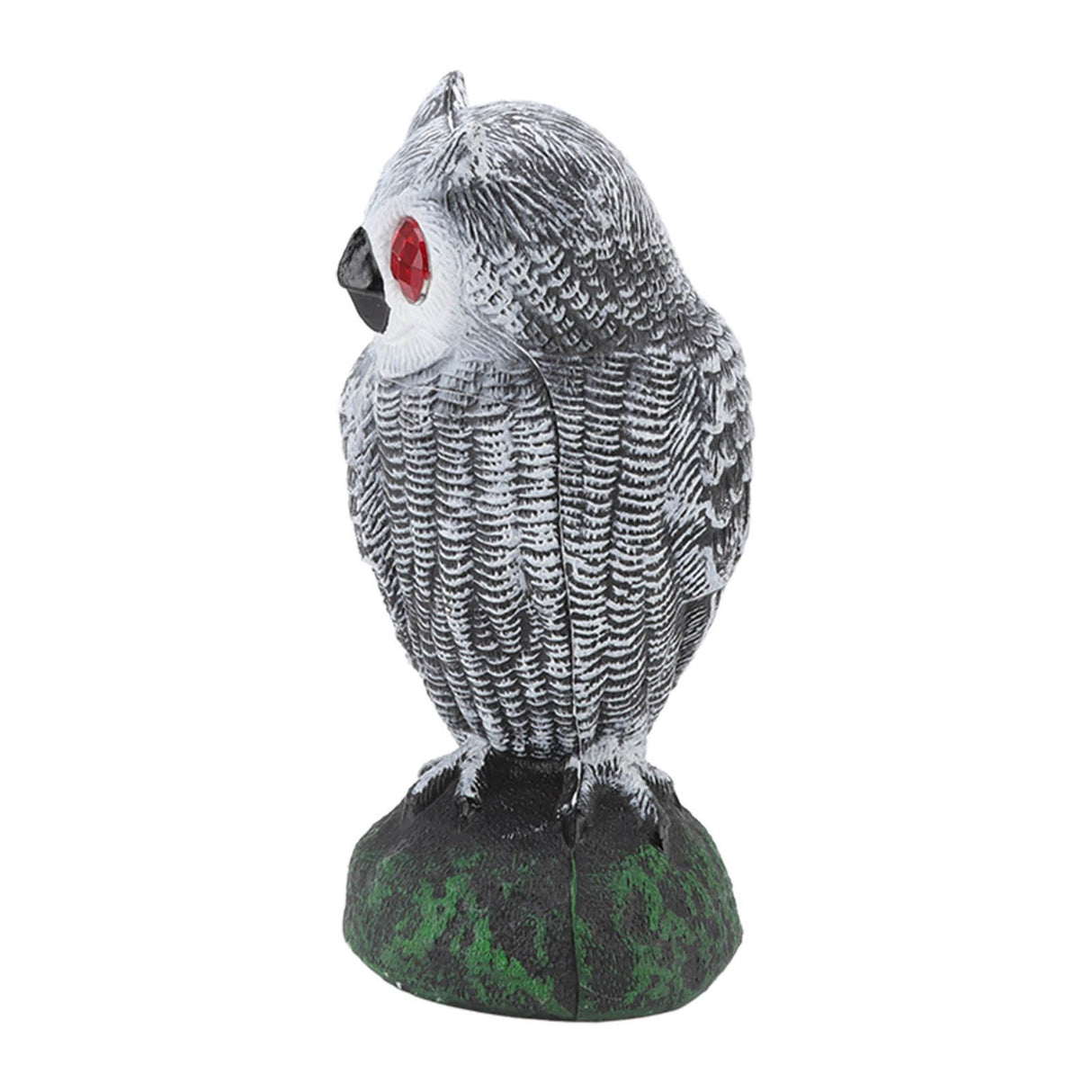 Owl Bird Deterrent Garden Plastic Red Eyes Owls to Keep Birds Away Fine Details Wear Resistant Owls to Keep Birds Away Elbow Cat Plain White
