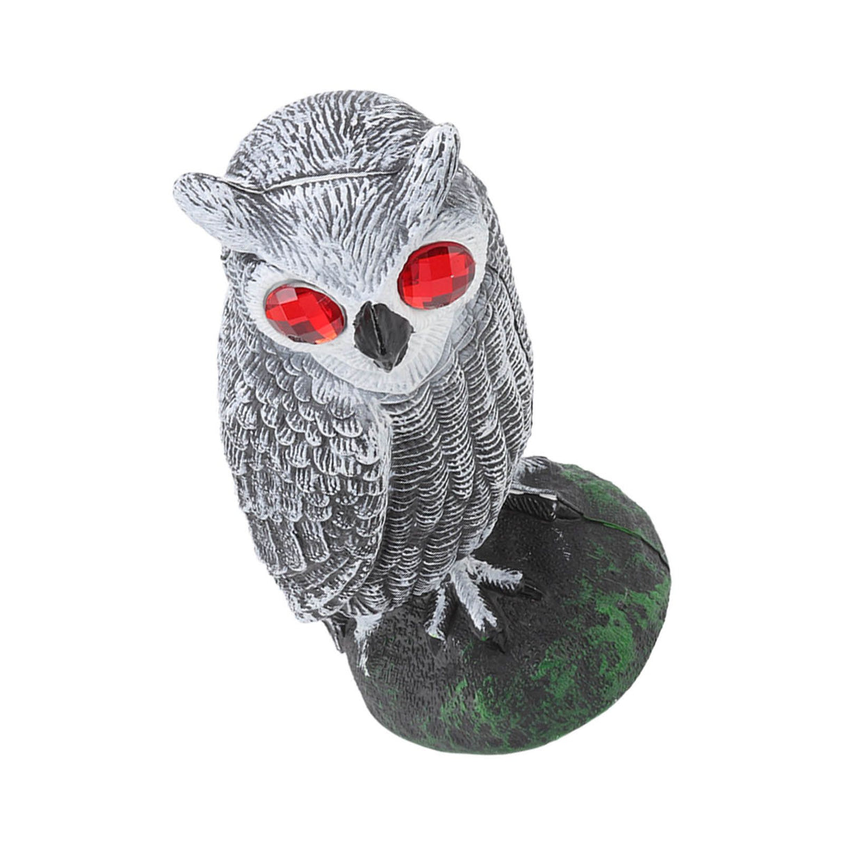 Owl Bird Deterrent Garden Plastic Red Eyes Owls to Keep Birds Away Fine Details Wear Resistant Owls to Keep Birds Away Elbow Cat Plain White