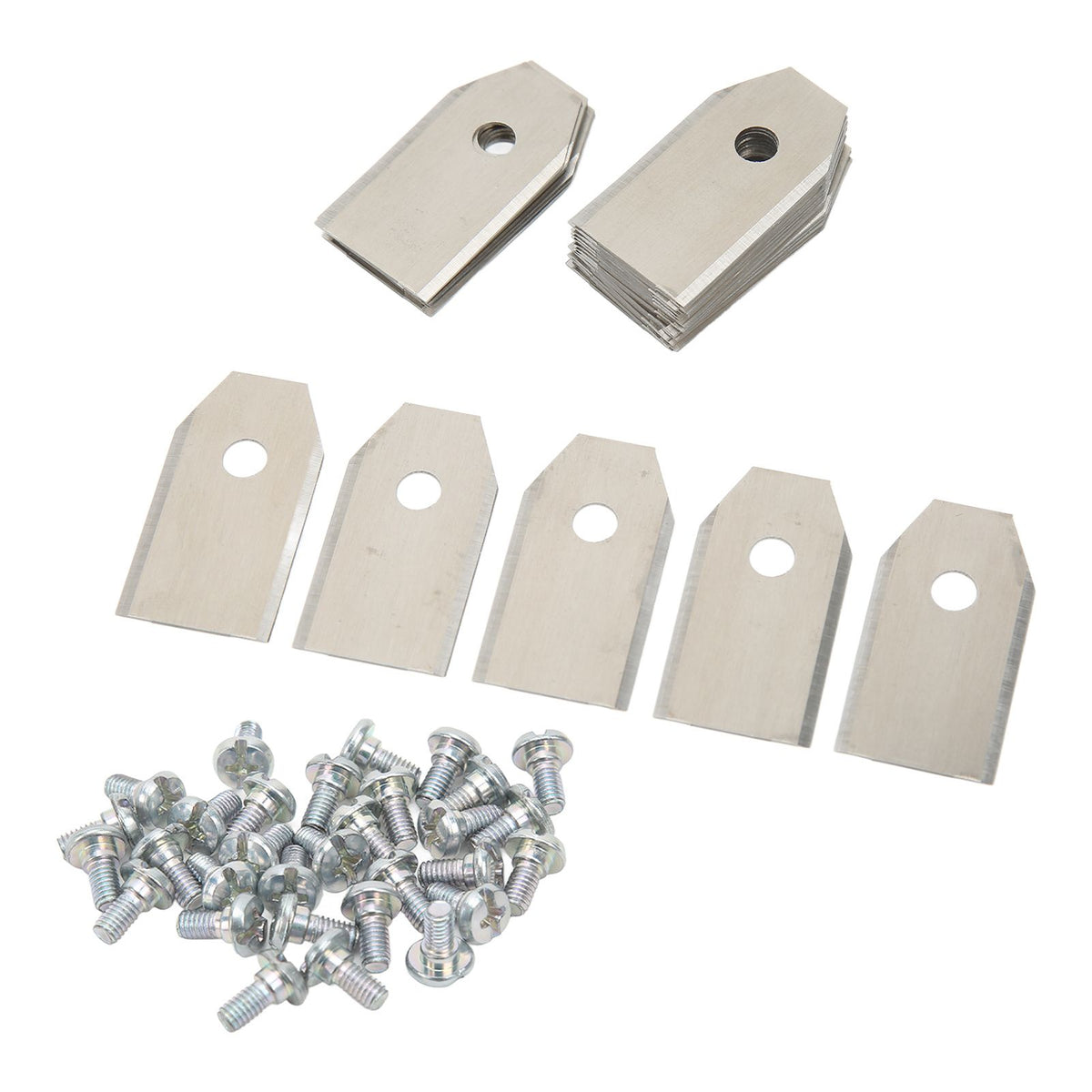 30PCS Stainless Steel Lawn Mower Blade Silver Weather Resistant Lawn Mower Replacement Blade for Husqvarna
