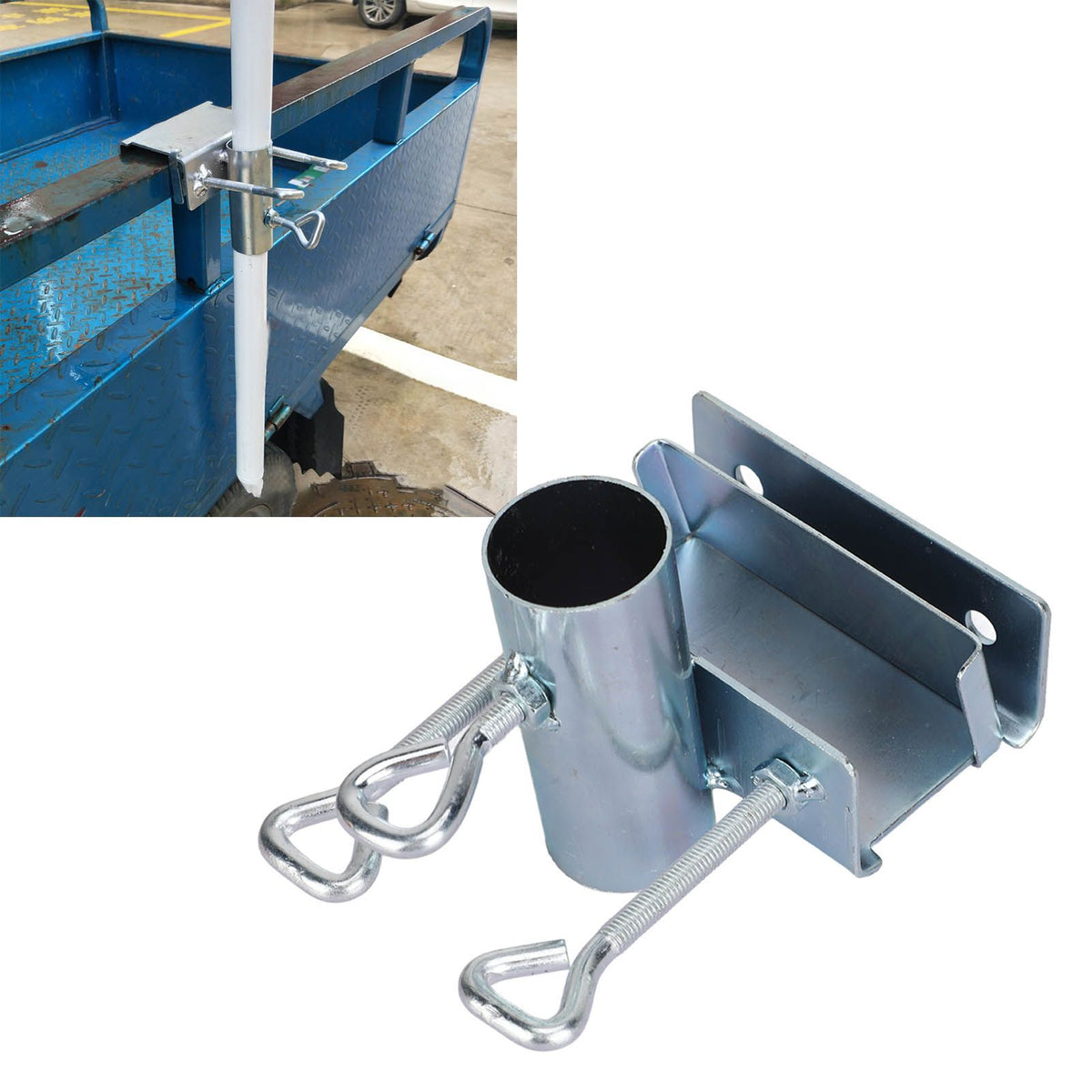 Sun Umbrella Mounting Clip Iron Parasol Fixing Clip Clamp Truck Umbrella Stand Clip for Balcony Railing