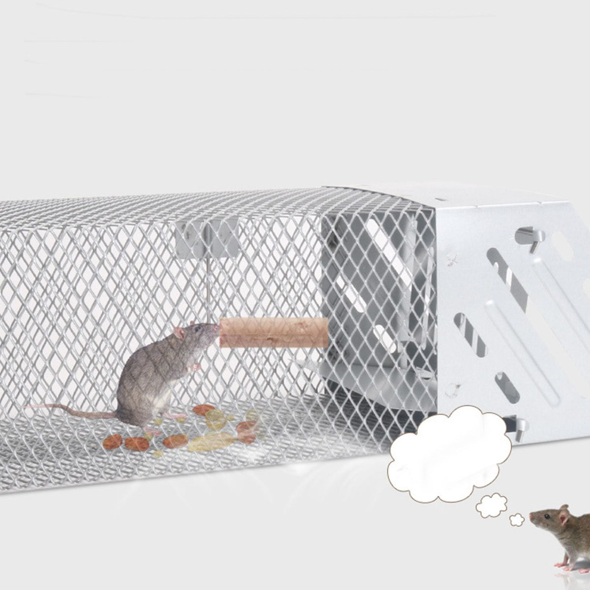 Mice Catch Cage Stainless Steel Full Automatic Dual Door Design Sensitive Mousetrap Cage for Indoor