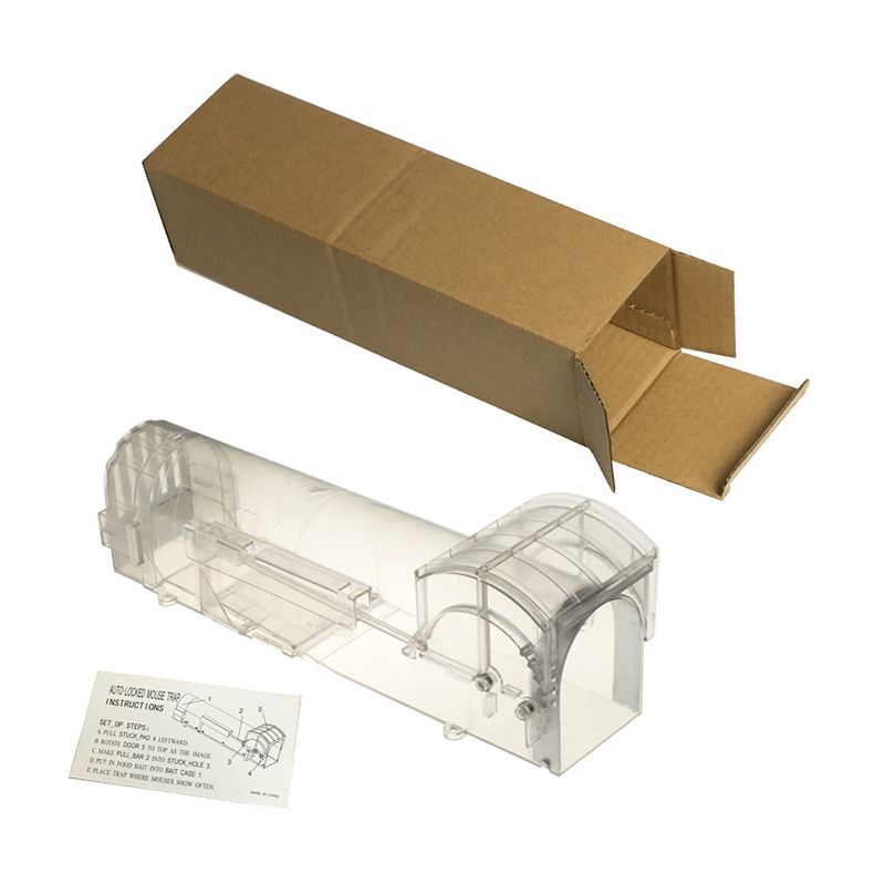 Automatic Mouse Trap High Sensitivity Self Locking Door Mouse Catcher Rat Catcher for Indoor Home Use Fully Transparent