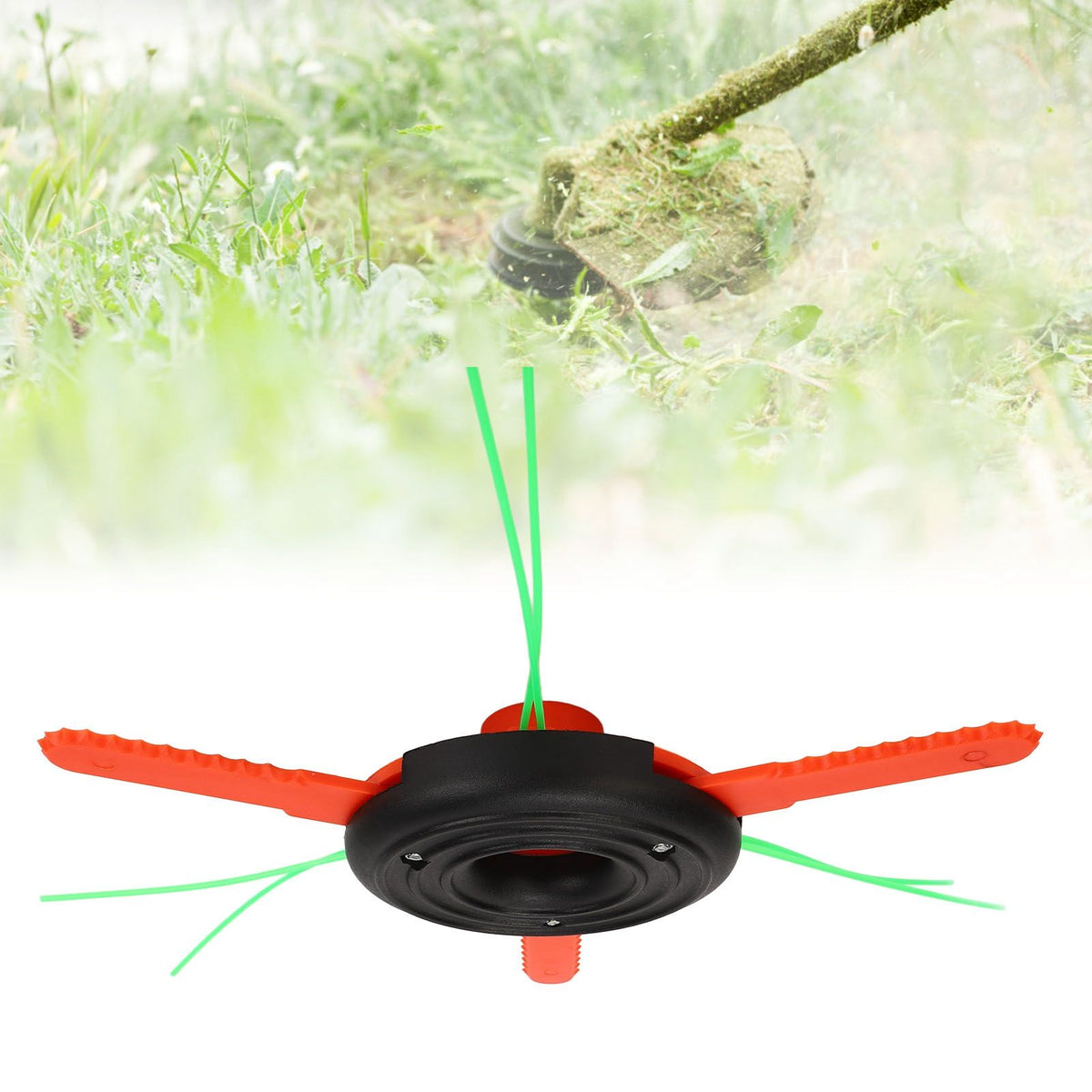 3 Leaf Plastic Blade Cutting Head Low Vibration Brush Cutter Weeding Head Replacement Internal Thread M10x1.25
