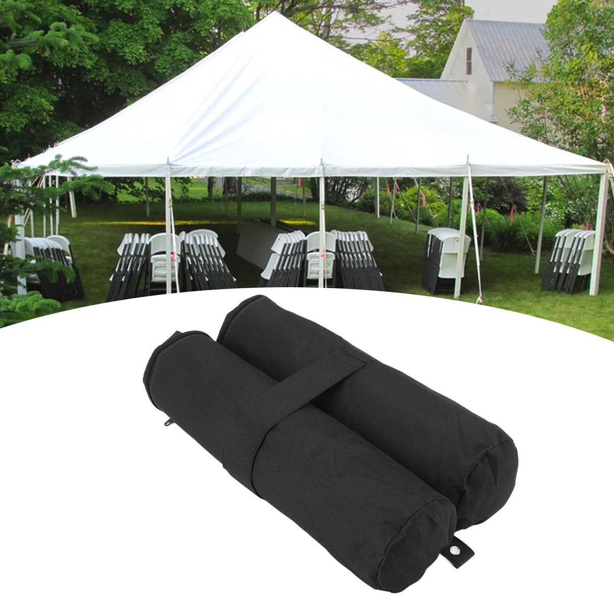 Tent Sand Bag Hook and Loop Design Tent Weight Bag Fixed Sandbags for Outdoor Tents Canopies Sun Umbrellas Black