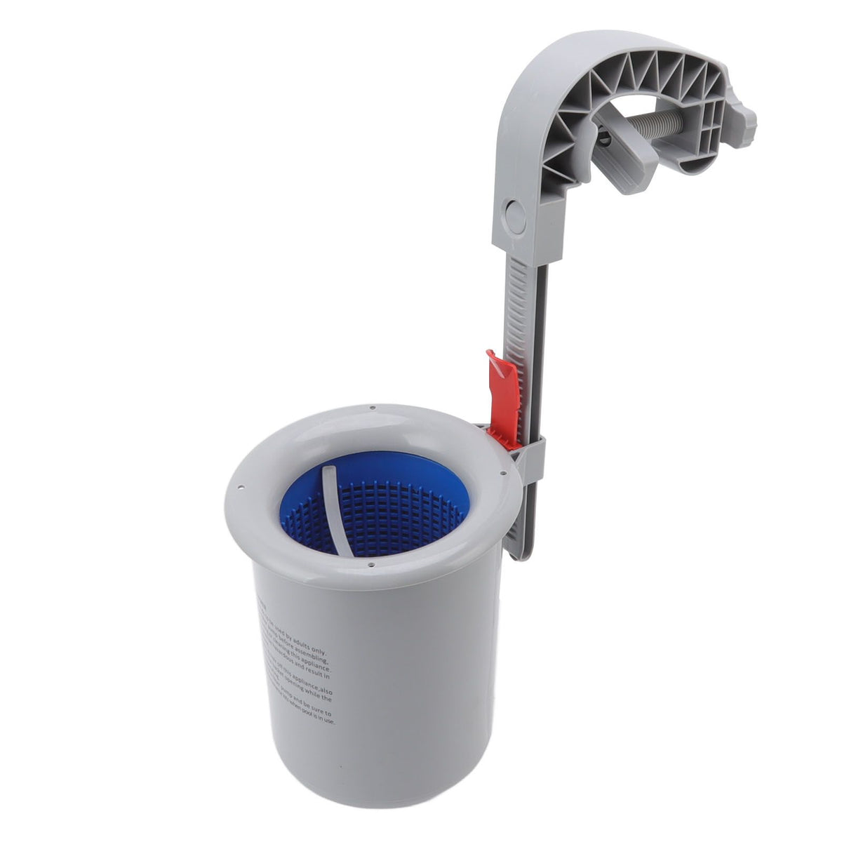 Pool Surface Skimmer Plastic Gray Wall Mounted Automatic Cleaner Filter Debris Collector for Swimming Pool