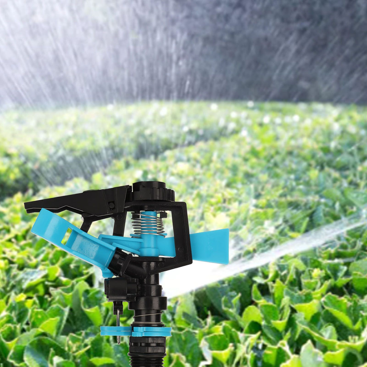 Plastic Sprinkler Head Rotation Watering Head for Garden Yard Lawn Irrigation G1/2 Male Thread