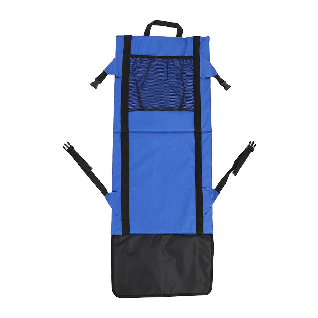 Folding Stadium Chair Adjustable Angle 600D Oxford Cloth Portable Bleacher Cushions with Pocket for Sandbeach Picnic BBQ Blue