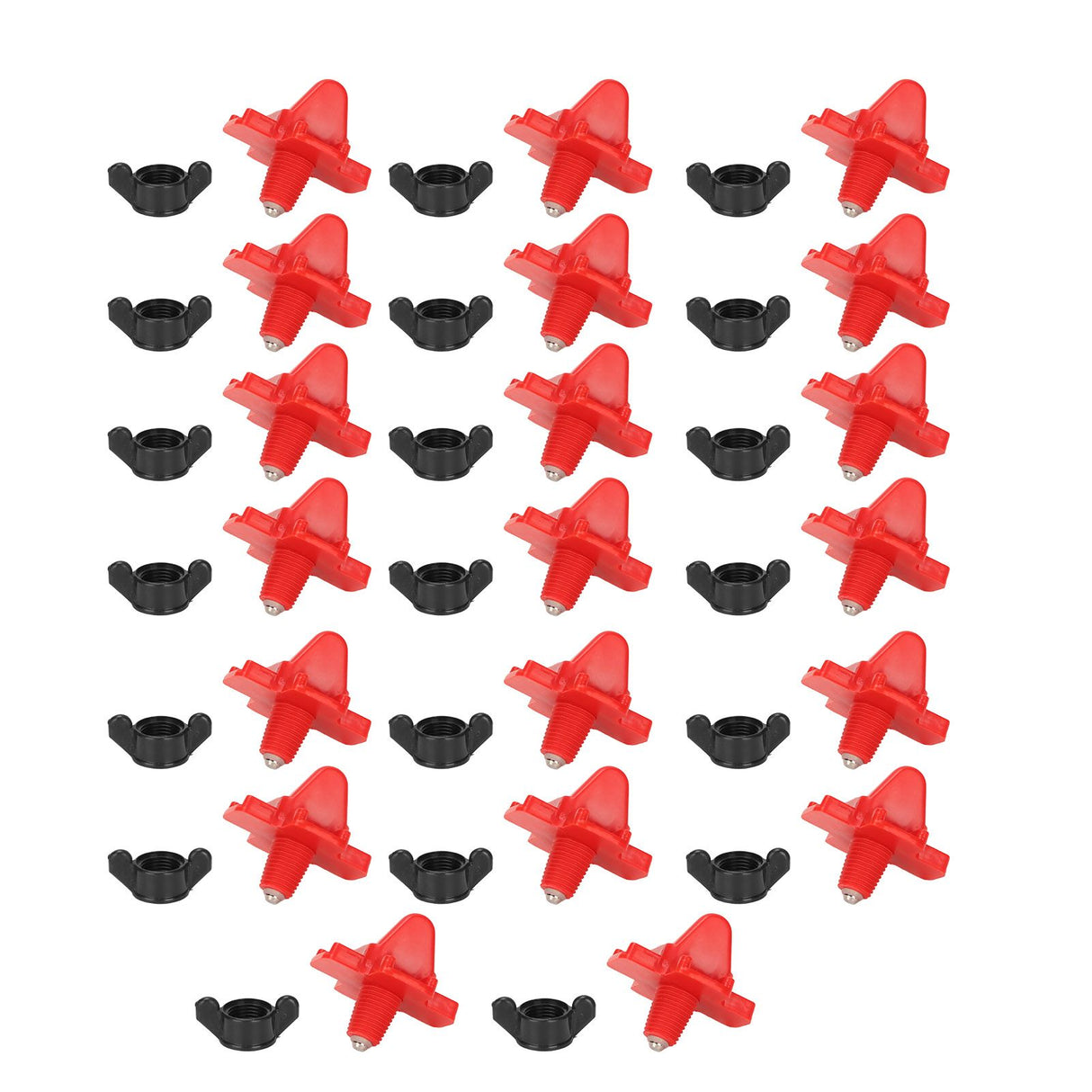 20PCS G1/8 Male Thread Chicken Drinking Nipples Automatic Waterer Equipment with Black Srews for Poultry Feeding