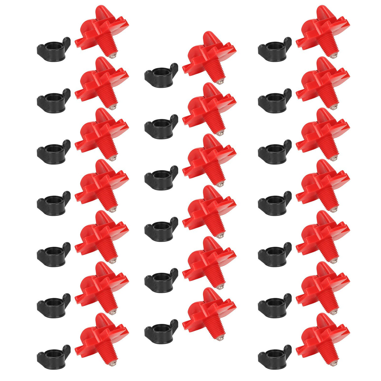 20PCS G1/8 Male Thread Chicken Drinking Nipples Automatic Waterer Equipment with Black Srews for Poultry Feeding