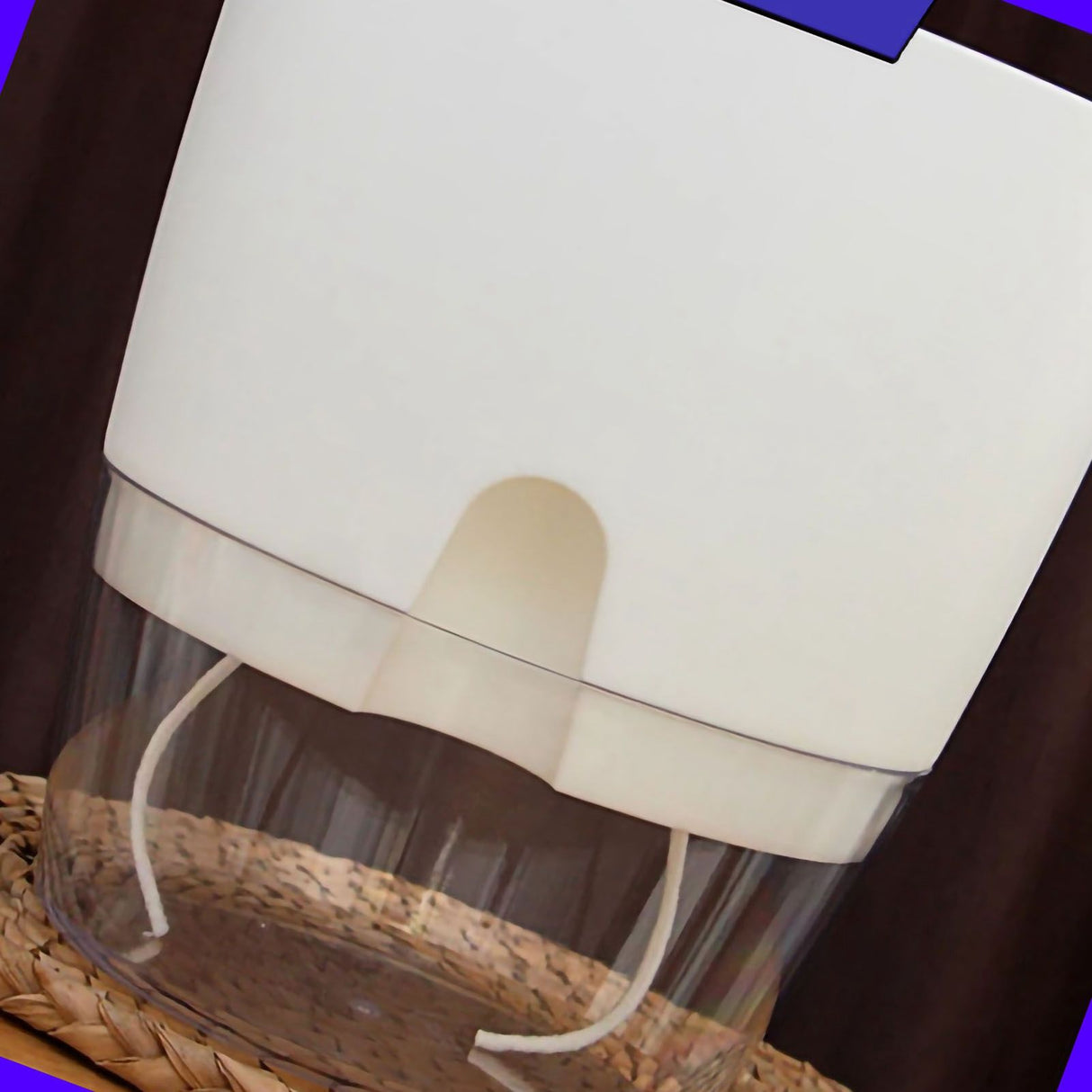 Self Watering Plastic Flowerpot Transparent Double Layer Detachable Light Flowerpot for Balcony White Large