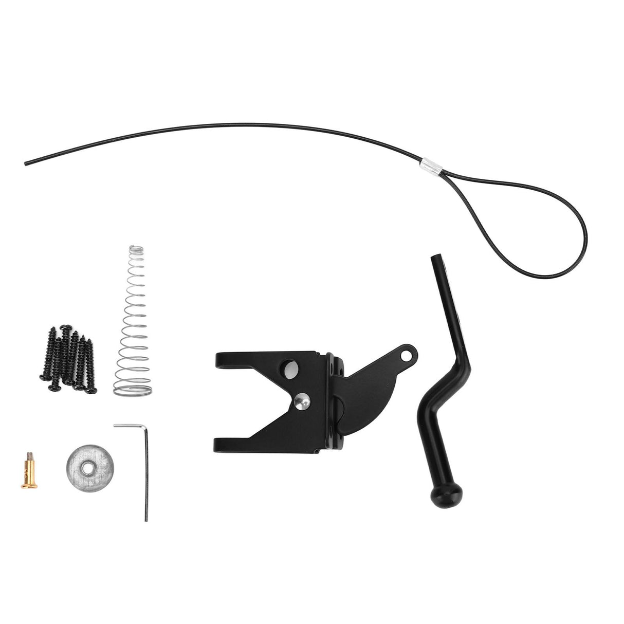 Fence Latch Carbon Steel with Spring Gate Latch Safety Latch for Indoor Window Doors Pet Fences
