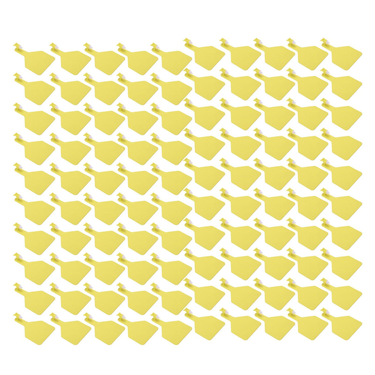 100pcs Blank Livestock Ear Tag Thickened TPU Reusable Animal Ear Label for Dairy Cattle Beef Cattle Yaks Horses Camels Yellow