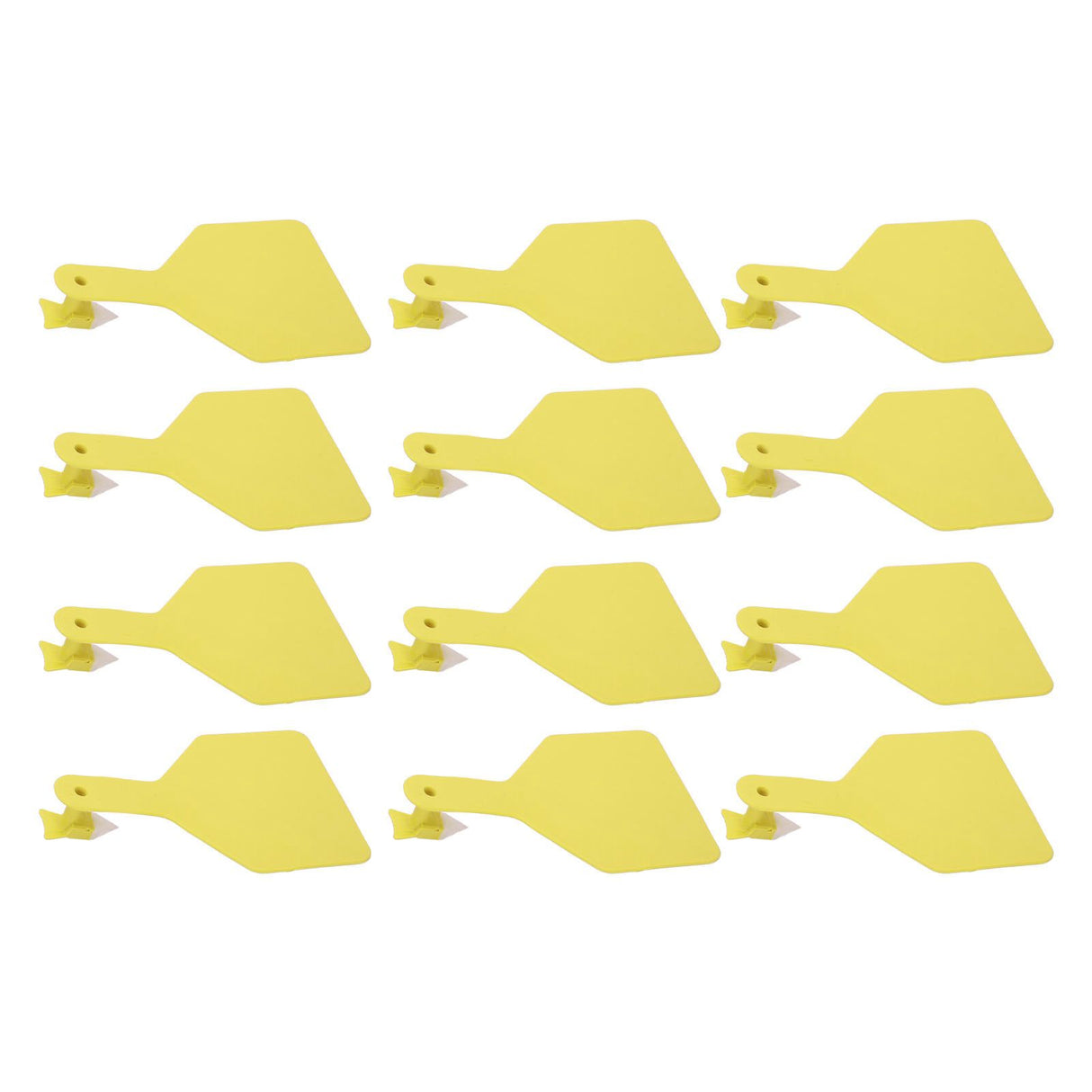 100pcs Blank Livestock Ear Tag Thickened TPU Reusable Animal Ear Label for Dairy Cattle Beef Cattle Yaks Horses Camels Yellow