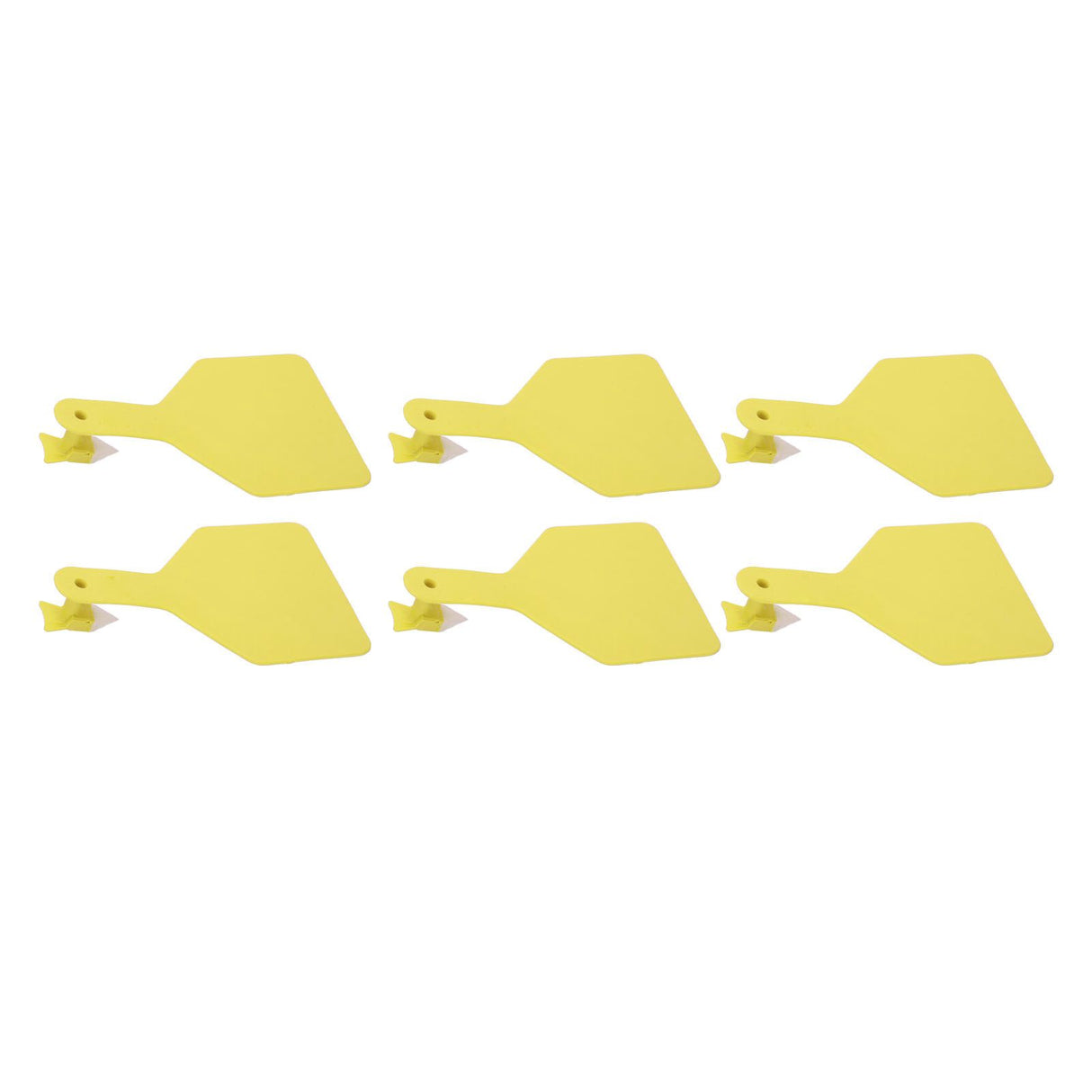100pcs Blank Livestock Ear Tag Thickened TPU Reusable Animal Ear Label for Dairy Cattle Beef Cattle Yaks Horses Camels Yellow