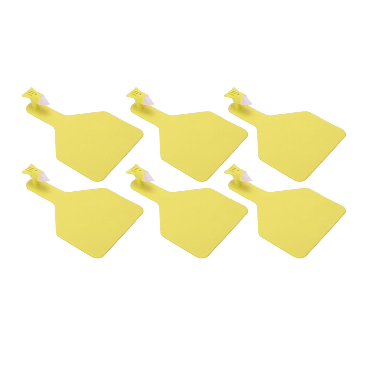 100pcs Blank Livestock Ear Tag Thickened TPU Reusable Animal Ear Label for Dairy Cattle Beef Cattle Yaks Horses Camels Yellow
