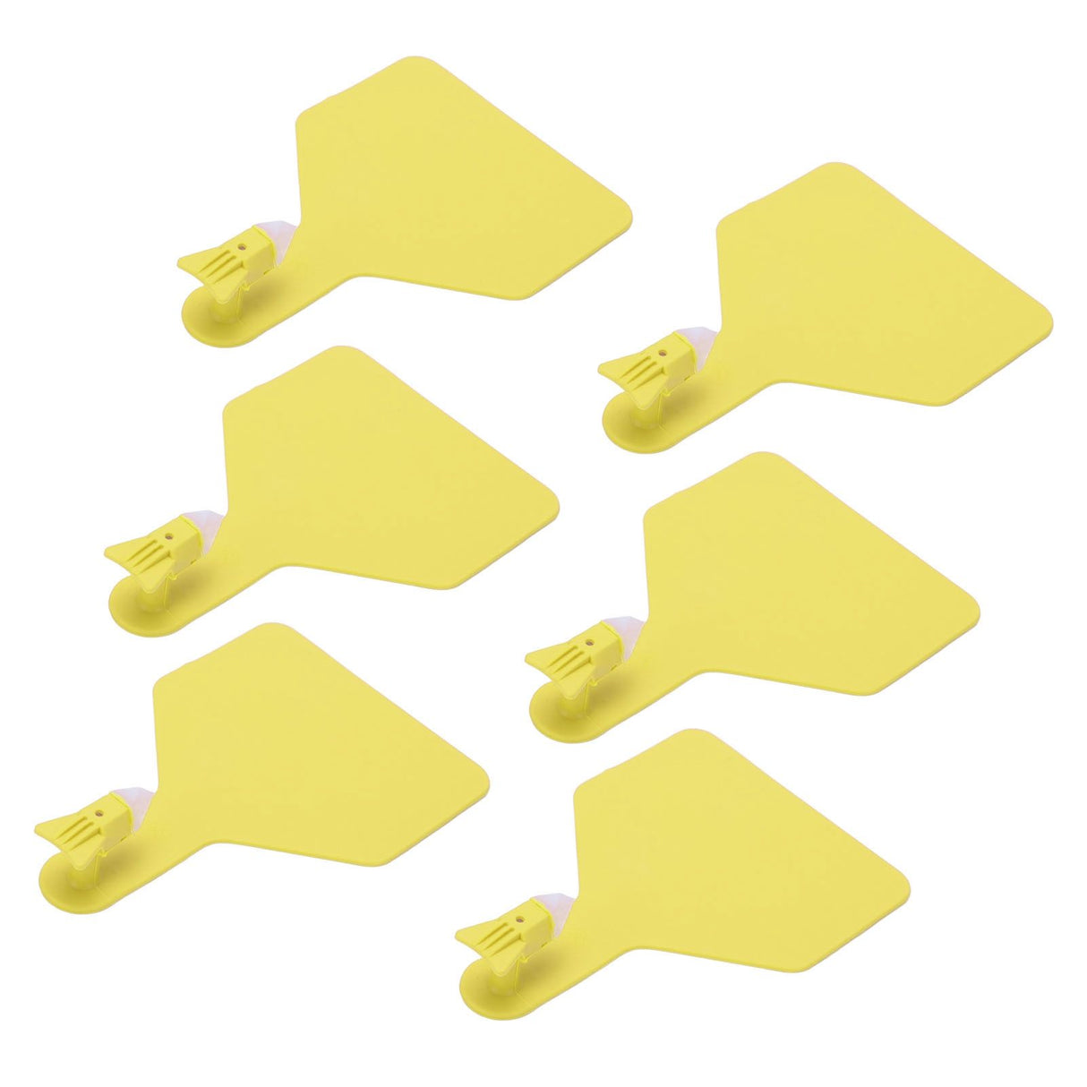 100pcs Blank Livestock Ear Tag Thickened TPU Reusable Animal Ear Label for Dairy Cattle Beef Cattle Yaks Horses Camels Yellow