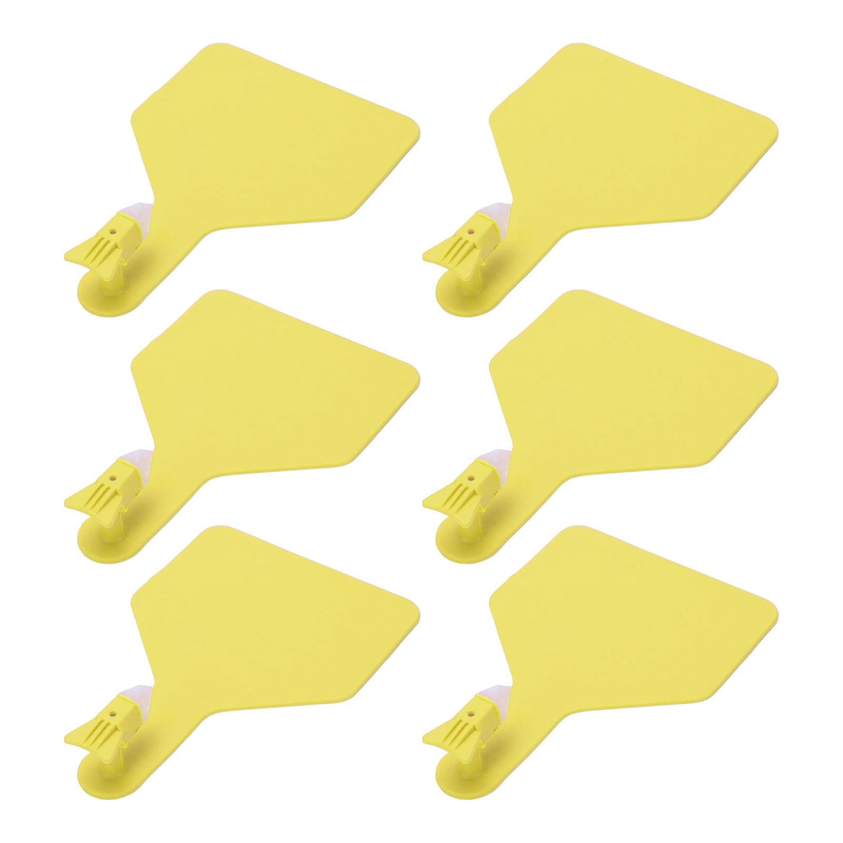 100pcs Blank Livestock Ear Tag Thickened TPU Reusable Animal Ear Label for Dairy Cattle Beef Cattle Yaks Horses Camels Yellow