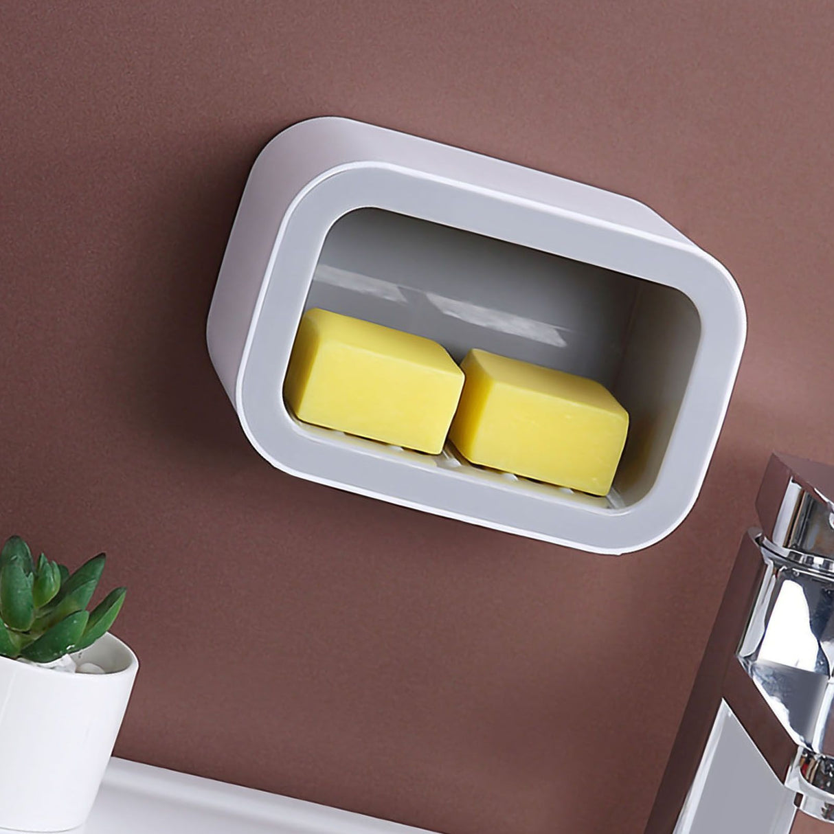 Wall Mount Soap Rack Drain Toilet Suction Disc Punch Free Box Student Dormitory Supplies Nordic 1 Layer Gray