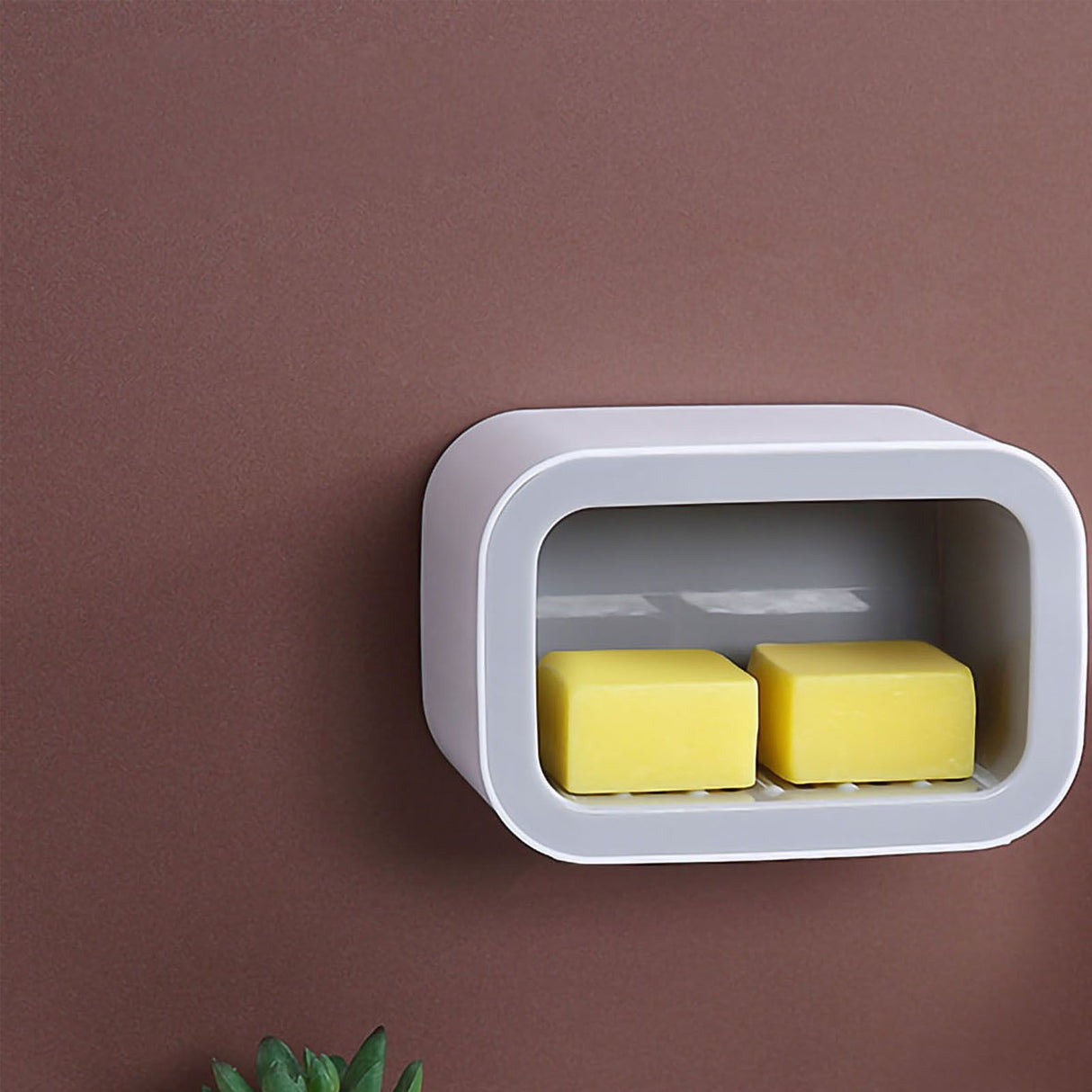 Wall Mount Soap Rack Drain Toilet Suction Disc Punch Free Box Student Dormitory Supplies Nordic 1 Layer Gray