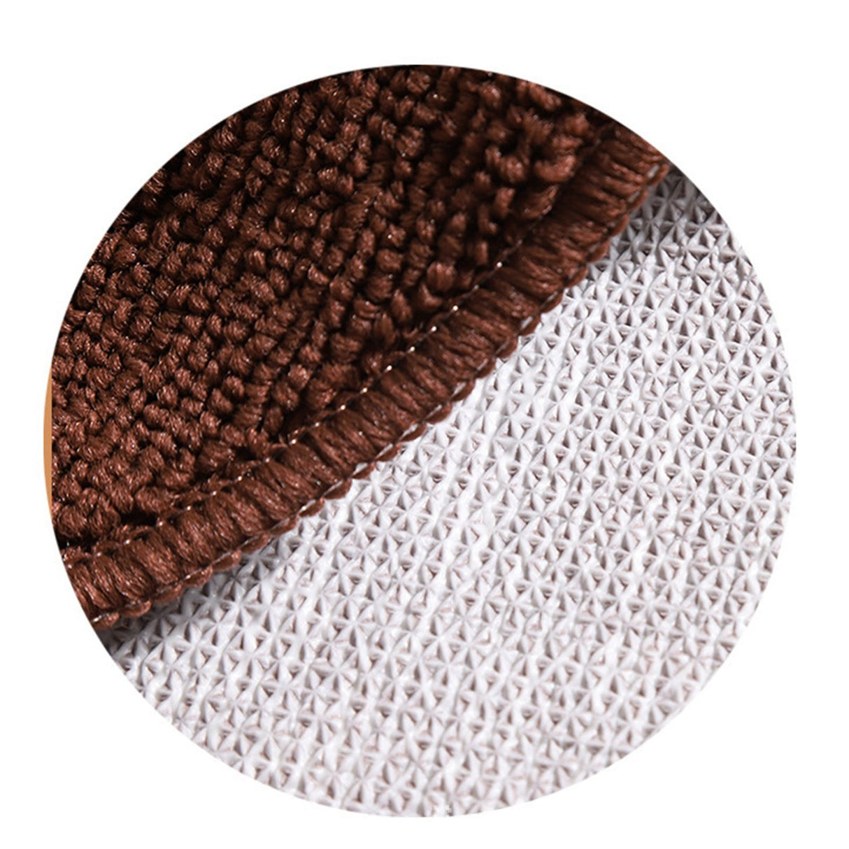 Half Circle Doormat Semicircle Floor Mat Dust Trap Polyester Fiber Strong Absorption Anti Slip for Outdoor Indoor Dark Coffee 48x78cm / 18.9x30.7in