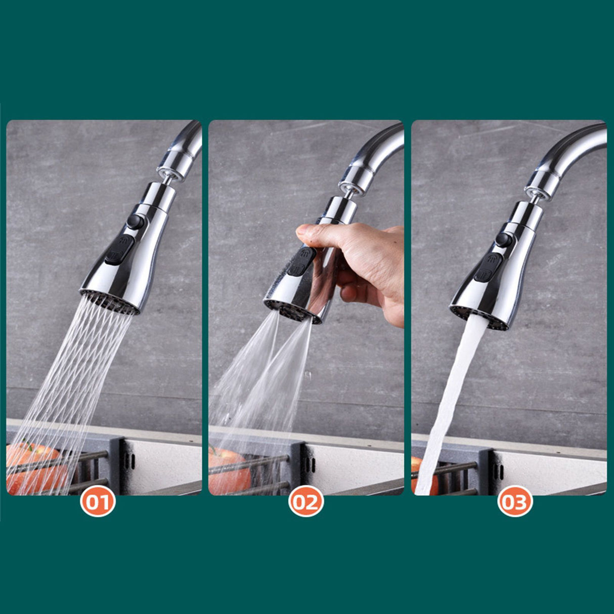 Universal Faucet Head Multifunctional Spray Proof Rotating Faucet for Home Kitchen Bathroom Single Blade Shower Water Pull Out Faucet Models Silver
