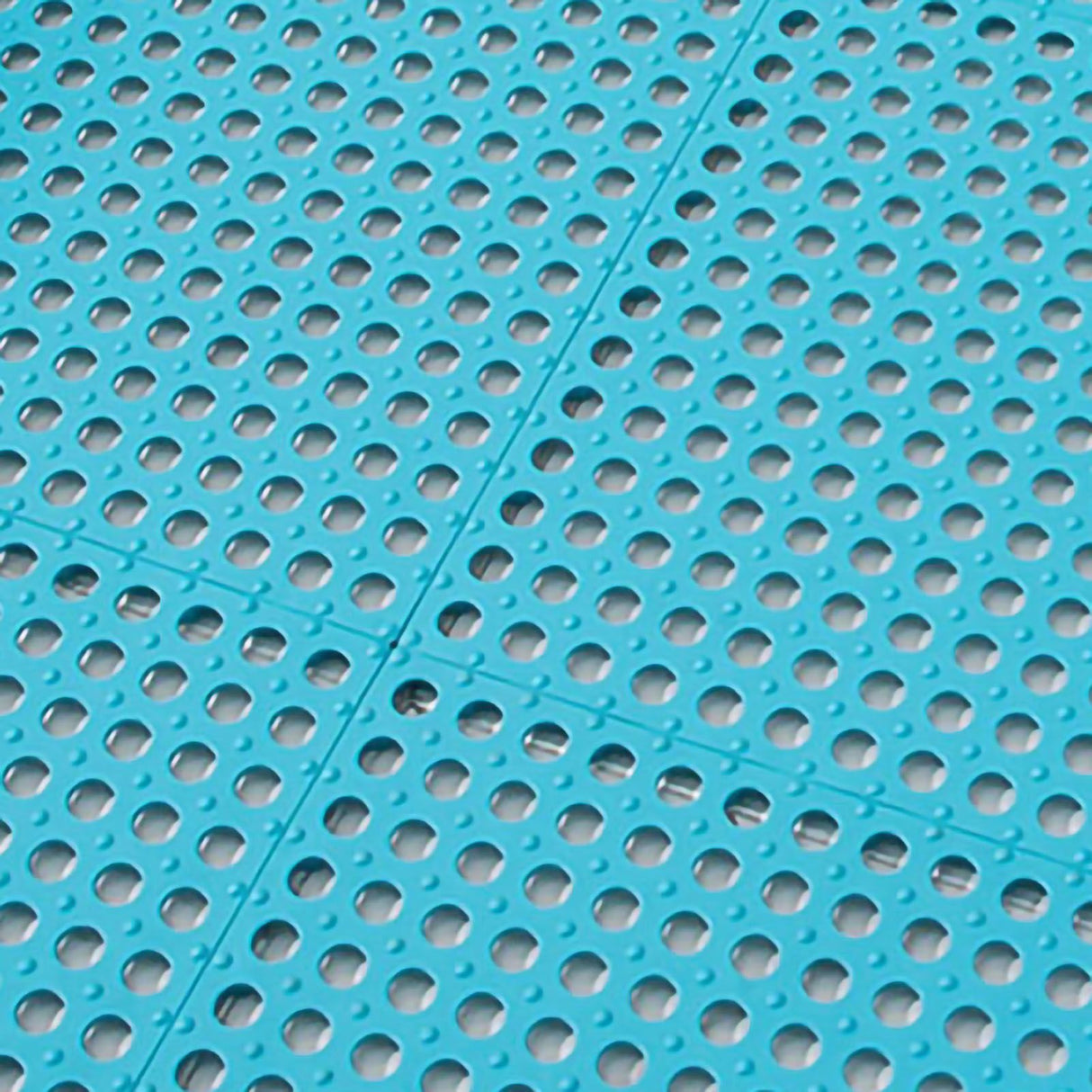 10PCS Suction Cup Floor Mats Anti Slip Plastic Mosaic Bath Mat for Kitchen Bathroom Blue